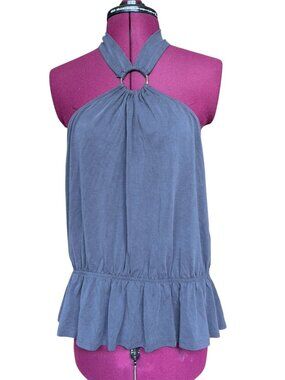 INC Y2K Charcoal Grey Halter Top